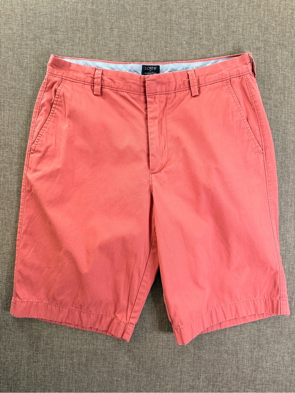 J. Crew Men’s Coral Pink Flat Front Chino Shorts Size 32